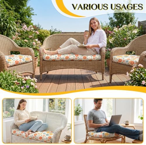 1 MIDDLE ONE Wicker Chair Cushions 3 Pieces Set - Image 6