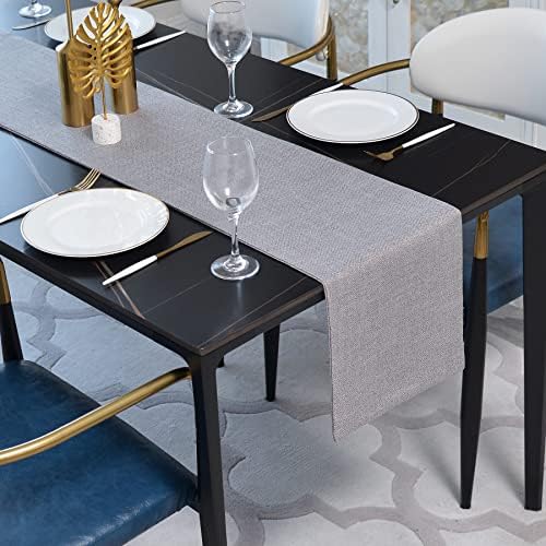 Dinning Table Runner Cloth 12 x 60 Inches Farmhouse Kitchen Coffee Burlap Table by NATUS+WEAVER
