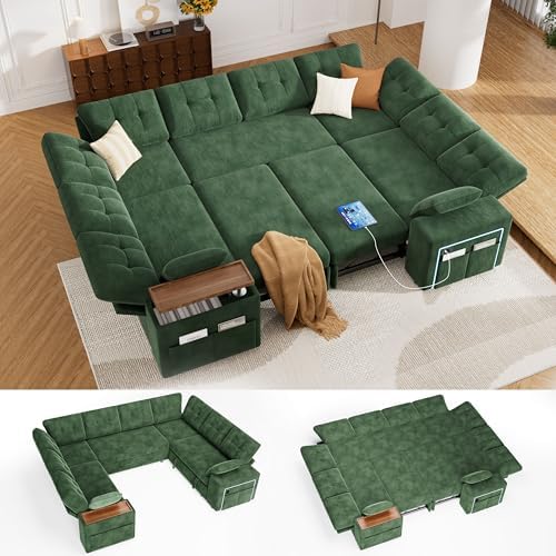 Vipbear 112" Modular Sectional Sleeper Sofa by VipbearLiving