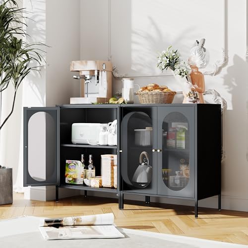 2 Door Accent Cabinet, Metal Storage Cabinet - Image 6
