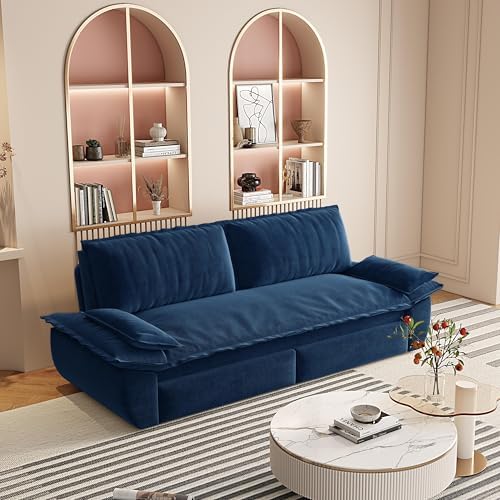 73.2" Futon Sofa Bed Queen Size, 3-in-1 Convertible Sleeper Sofa - Image 2