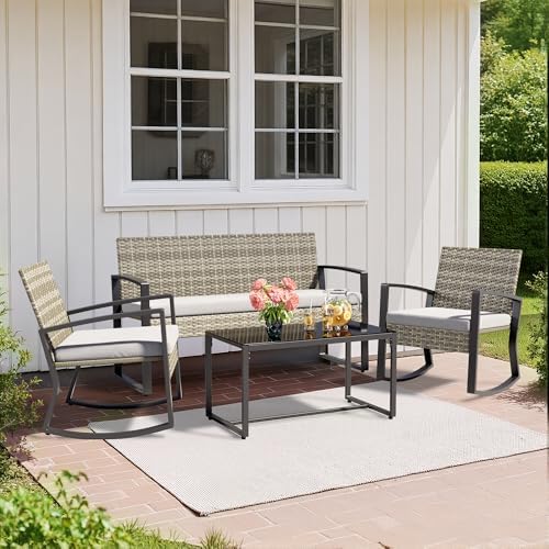Ahomly 4 Piece Outdoor Furniture Set - Image 5