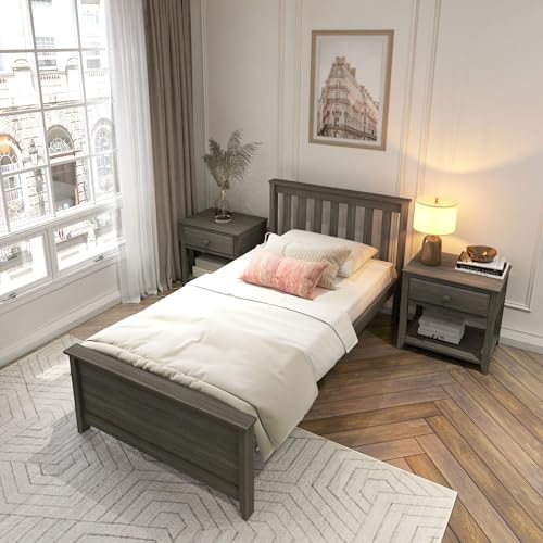 Plank+Beam Solid Wood Twin Bed Frame, Platform Bed - Image 6