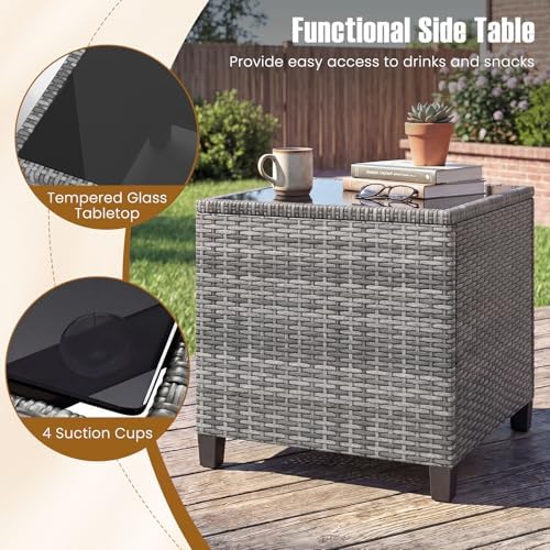 COSTWAY 3PCS Wicker Patio Furniture Set - Image 6