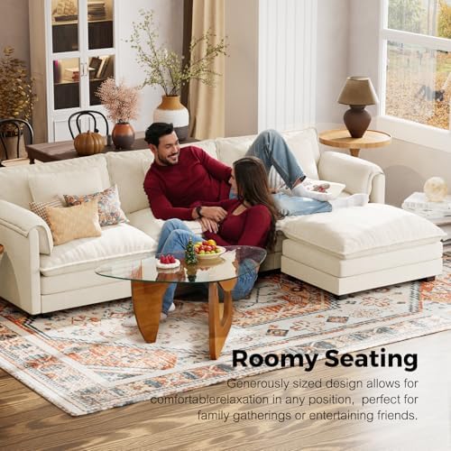 ELUCHANG 150" U Shaped Cloud Couch Sectional, Comfy Cloud Modular Sofa - Image 7