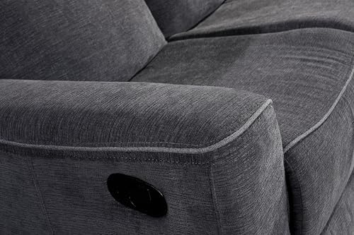 Betsy Furniture Soft Microfiber Manual Reclining Loveseat - Image 7