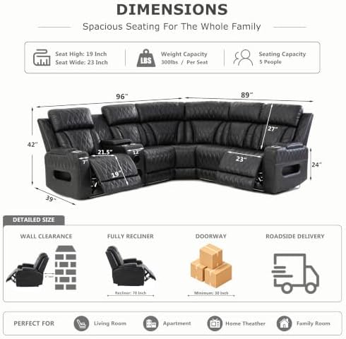 Power Reclining Sectional Sofa - Image 2