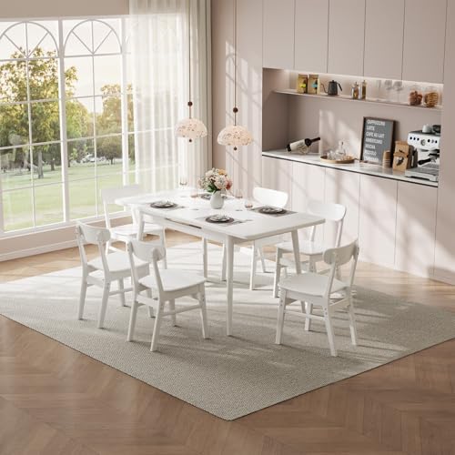 Muwuele 47"-63" Solid Wood Extendable Dining Tables - Image 2