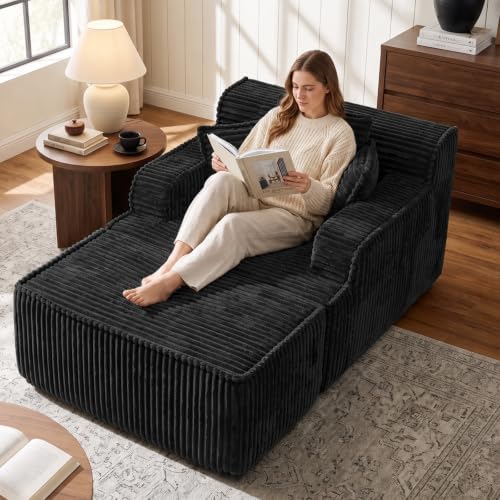 Corduroy Chaise Lounge Chair by NLDDTrailblazersTreasures