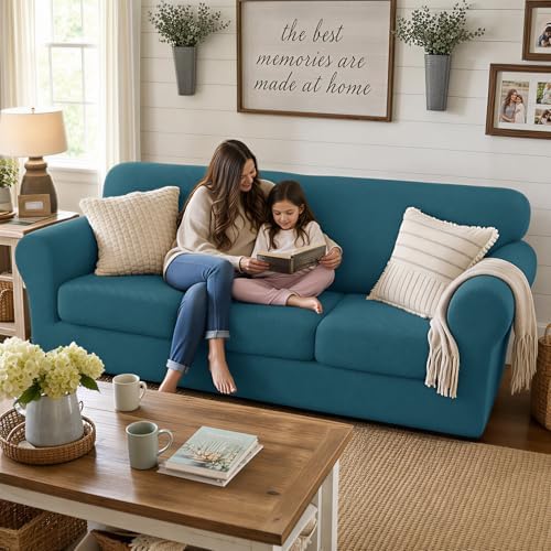 XINEAGE 3-Piece Stretch Sofa Cover, Washable Couch Covers - Image 3