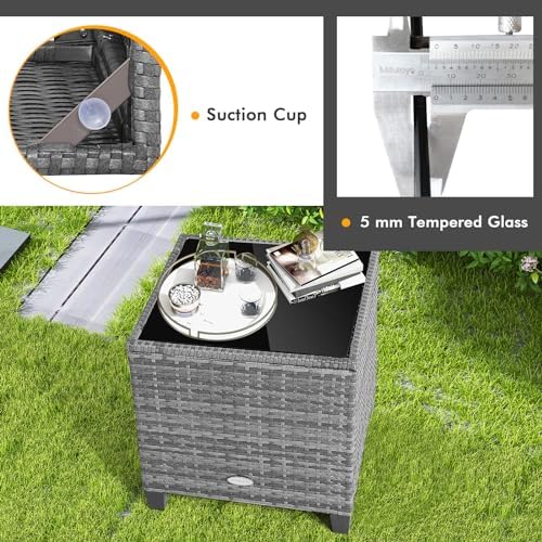 COSTWAY 3PCS Wicker Patio Furniture Set - Image 6