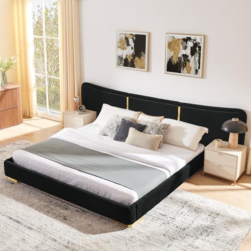 King Size Upholstered Bed Frame by Kolavess
