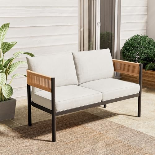Gand Patio Outdoor Patio Furniture Loveseat, 2 Seat Sofa Set by GrandPatio