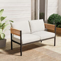Gand Patio Outdoor Patio Furniture Loveseat, 2 Seat Sofa Set by GrandPatio