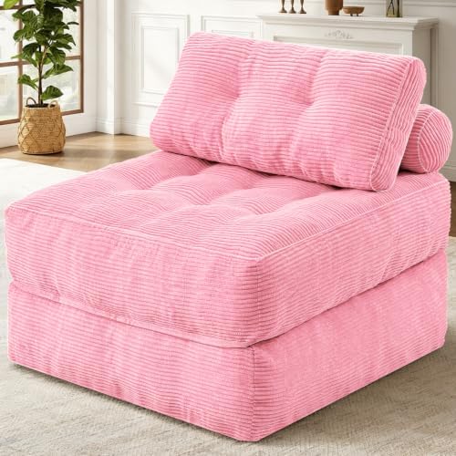 HABUTWAY Folding Sofa Bed, Convertible Sleeper Chair Bed w/2-Pillow & Handle by HABUTWAYMakeYourLifeComfortable