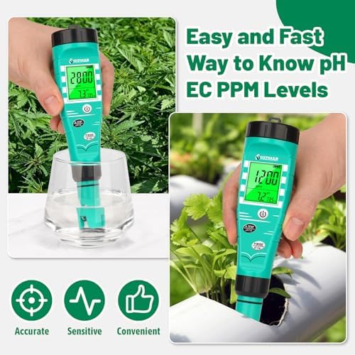 UIUZMAR pH Meter for Hydroponics EC pH Monitor pH ppm Tester for hydroponics - Image 2