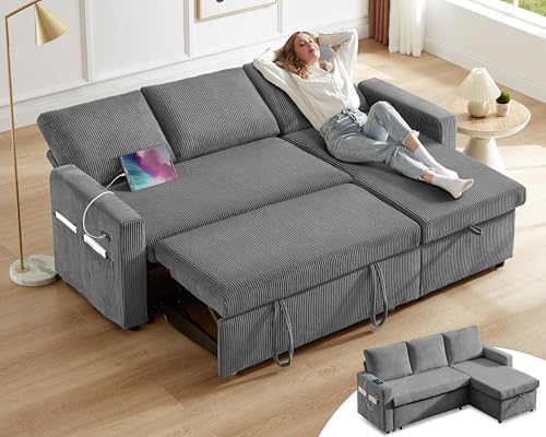 Vipbear 80" Sectional Sleeper Sofa Bed by VipbearLiving