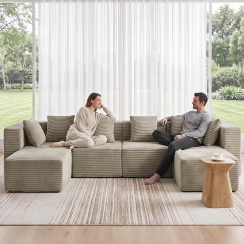 130" Modular Sectional Cloud Couch, U Shaped Sofa - Image 2