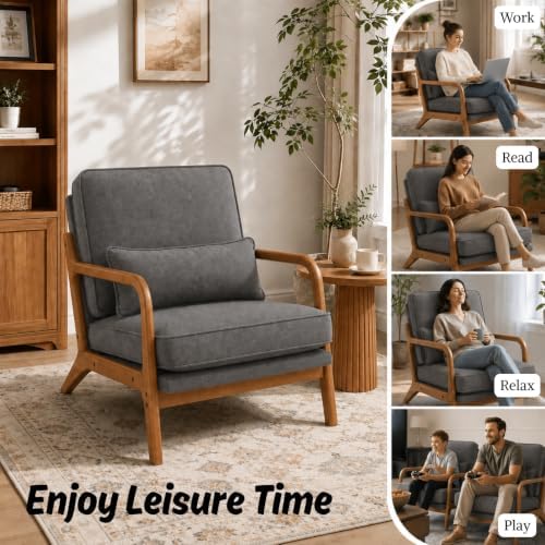 Karl home Mid-Century Modern Accent Reading Chair - Image 4