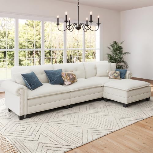 SUNSHINE VALLEY 116" Oversized Modular Sectional Couch L Shaped Living Room by SUNSHINEVALLEY