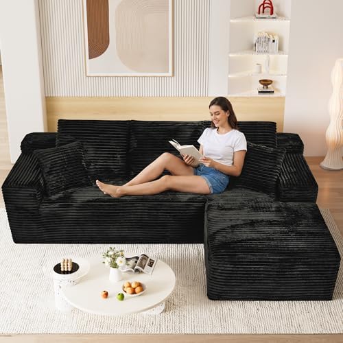 108" Boneless Cloud Sectional Couches by Flyida
