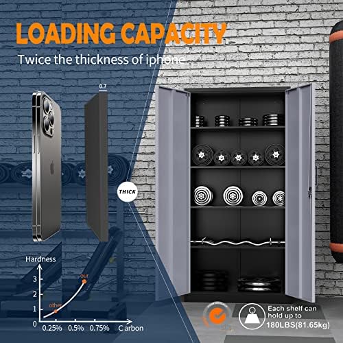Yizosh Metal Storage Cabinet - Image 5