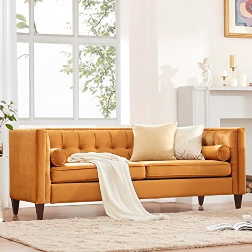 58" Velvet Sofa, 2-Seater Couch - Image 2