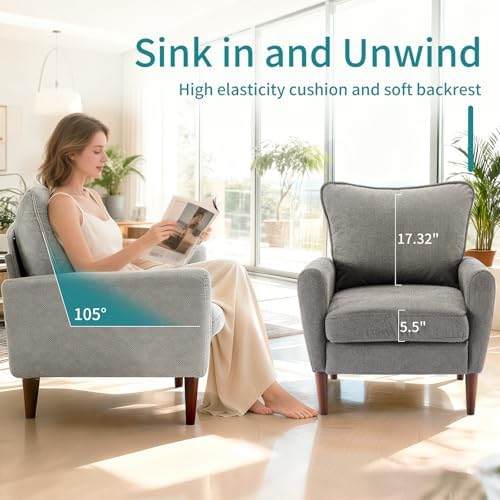 OLIXIS Comfy Accent Chair for Living Room Bedroom and Waiting Room - Image 6