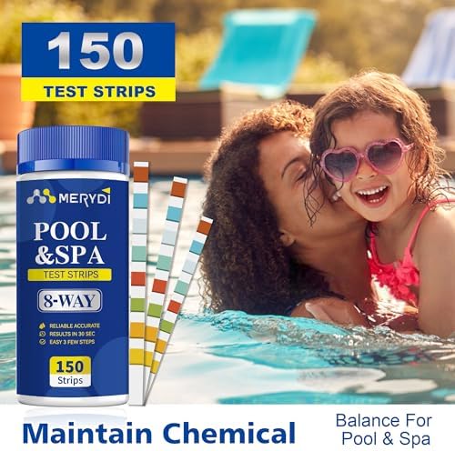 8-Way Pool Salt Test Strips, 150 Strips Pool and Hot Tub Test Strips - Image 4