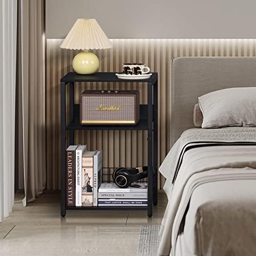 LELELINKY Black End Table, Small Side Table - Image 3