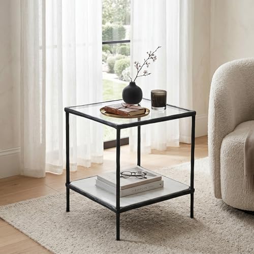 Signature Design by Ashley Modern Glass and Marble End Table - Image 2