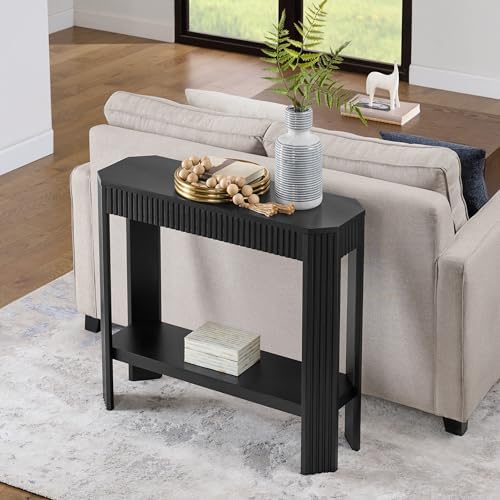 Alaterre Furniture Fluted Solid Wood Console Table, 36”x12”x32” by AlaterreFurniture