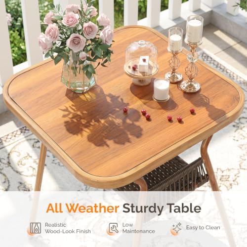 VINGLI 3 PCS Outdoor Bistro Set - Image 2