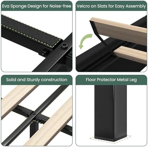 LARMACE Queen Upholstered Bed Frame - Image 6