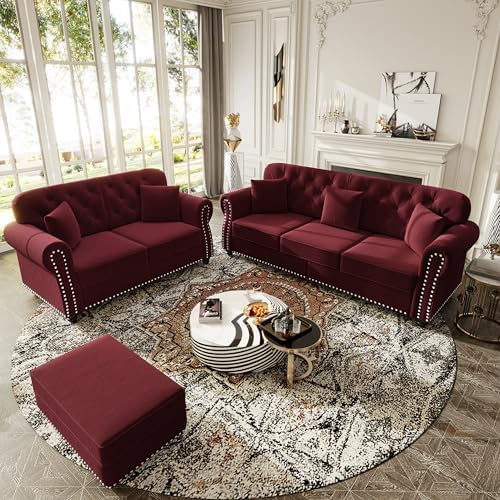 KEIKI 2-Piece Chesterfield Sofa Set by KEIKI