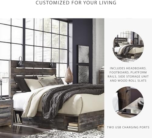 Signature Design by Ashley Drystan Queen Panel Bed, Rustic Brown - Image 5