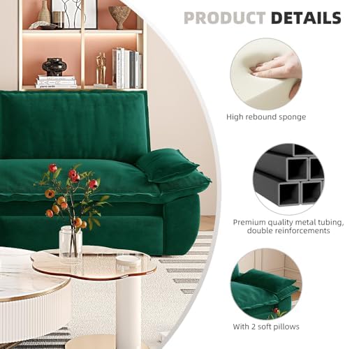 73.2" Futon Sofa Bed Queen Size, 3-in-1 Convertible Sleeper Sofa - Image 5