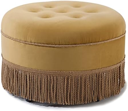 Jennifer Taylor Home Yolanda Upholstered Round Accent Ottoman by Unknown