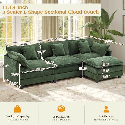 Hanherry Modular Sectional Sofa, Cloud Couch - Image 2