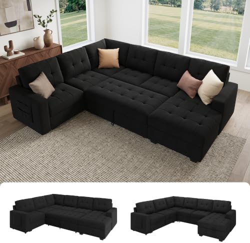 HONBAY 111.4'' Modular Sectional Sleeper Sofa by HONBAY