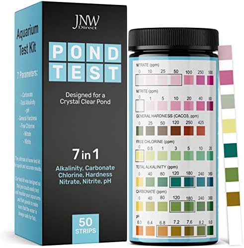 JNW Direct Pond Water Test Kit for Ponds - 7 in 1 Test Strips by JNWDirect