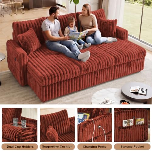 KCGKCG 81" Sectional Sleeper Sofa Bed - Image 4