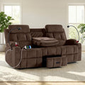 Loveseat Recliner Sofa, Flip-Down Middle Backrest Design, Oversized 3-Seater by ComaZoo