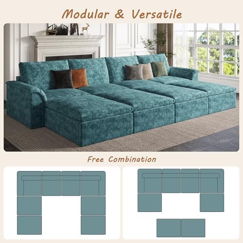 EASE MOOSE 147" Cloud Sofa Bed, Boneless Couches - Image 6