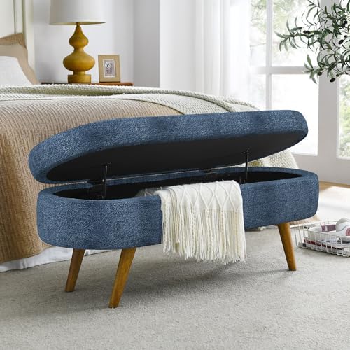43.5" Ottoman with Storage, Storage Ottoman Bench with Safety Hinge, Bed End by Unknown