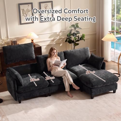 Ihanherry 72" Loveseat Sofa, Cloud Couch - Image 5