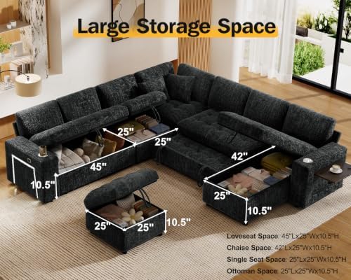 Vipbear 111" Modular Sectional Sleeper Sofa - Image 6