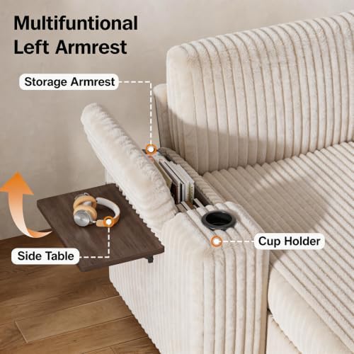 Vipbear 111" Modular Sectional Sleeper Sofa - Image 7