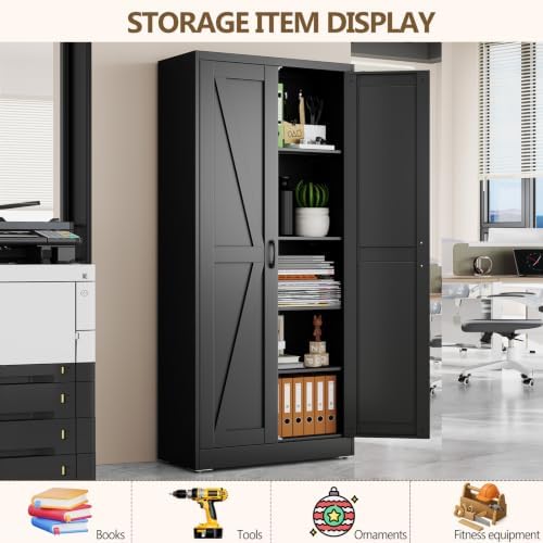 Black Metal Storage Cabinet - Image 3