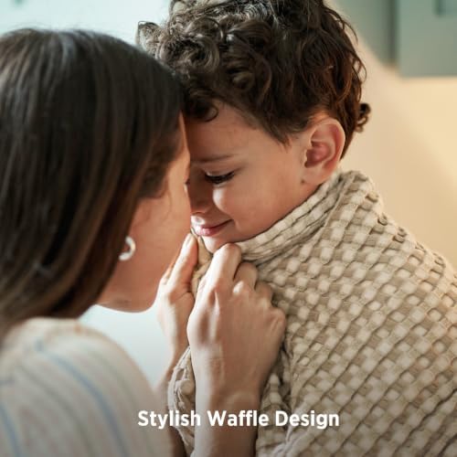 Bedsure Cooling Waffle Blanket for Hot Sleepers, Warm Taupe, Oversized King - Image 6